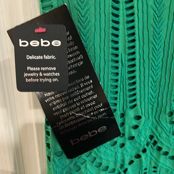 Green Bodycon Bebe Dress NWT - Picture 3 of 6